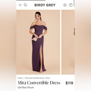 Birdy Grey Strapless Plum Dress